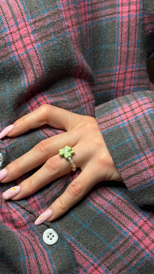 Pierścionek „Green Clover”