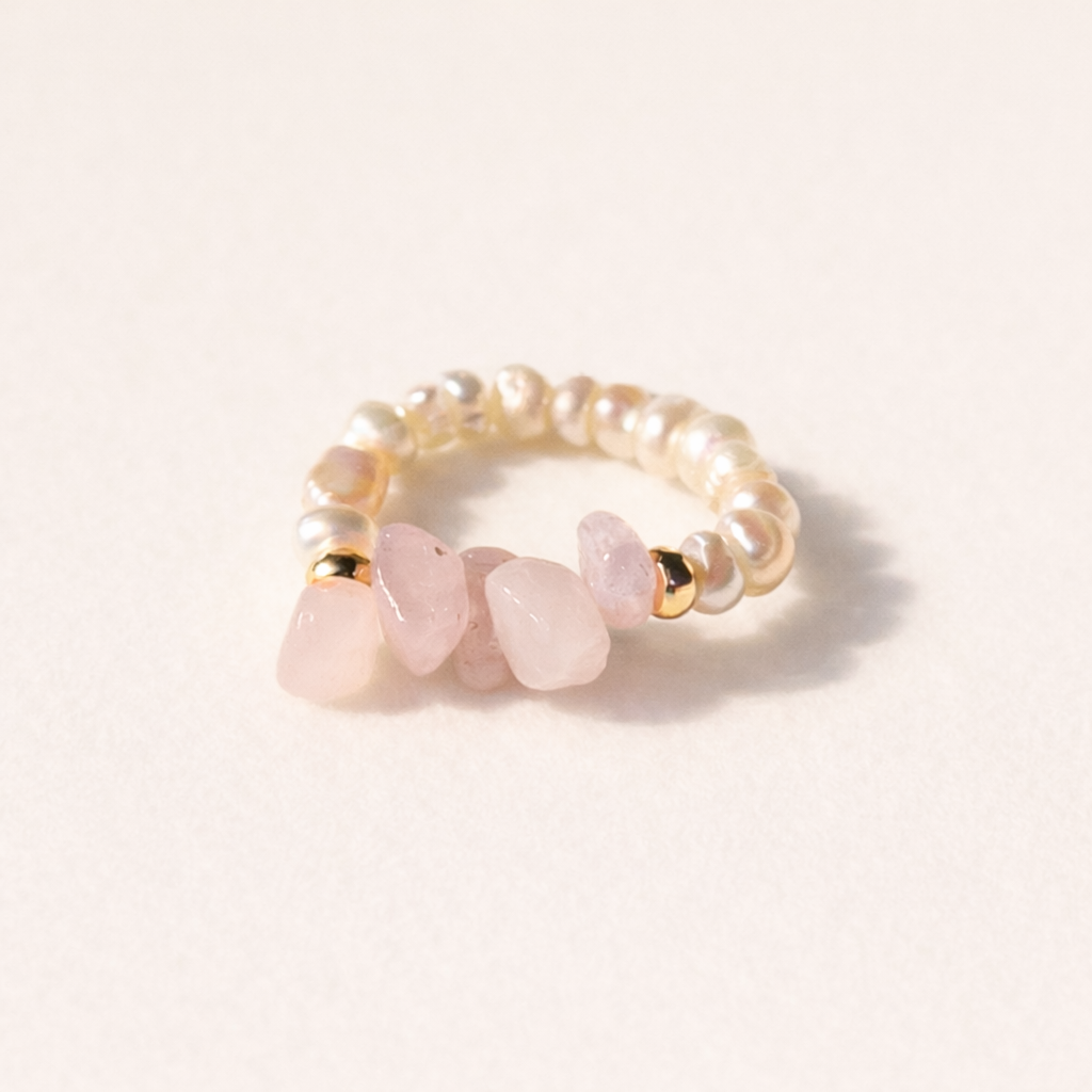 Pierścionek “Rose Pearl” 🌸