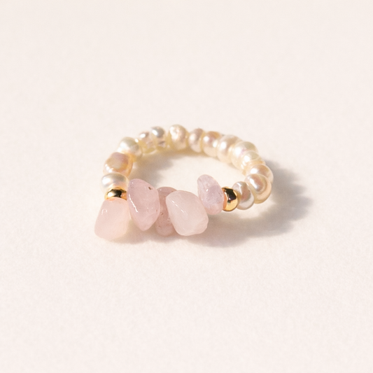 Pierścionek “Rose Pearl” 🌸