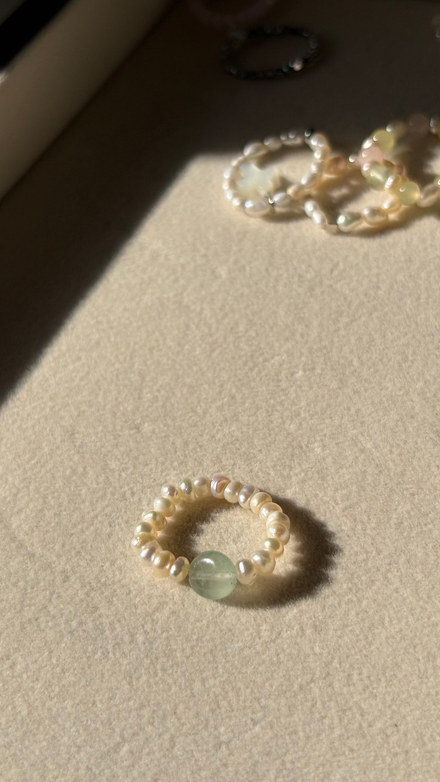 Pierścionek “Green Pearl”