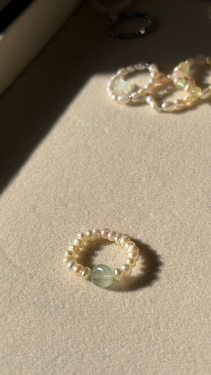 Pierścionek “Green Pearl”